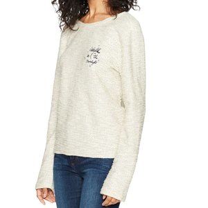 NEW Roxy Saturdaze Walk In The Moonlight Lace Up Back Sweater Size L